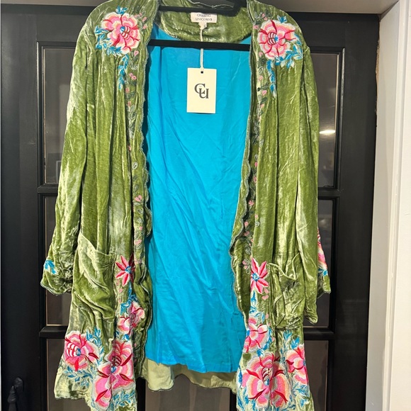 Chasing Unicorns One Night In Heaven Silk Velvet Housecoat BNWT - Picture 3 of 8